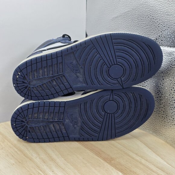 Boys Size 1Y - Jordan 1 Retro High OG Midnight Navy PS FD1412-401 Basketball - Picture 8 of 9